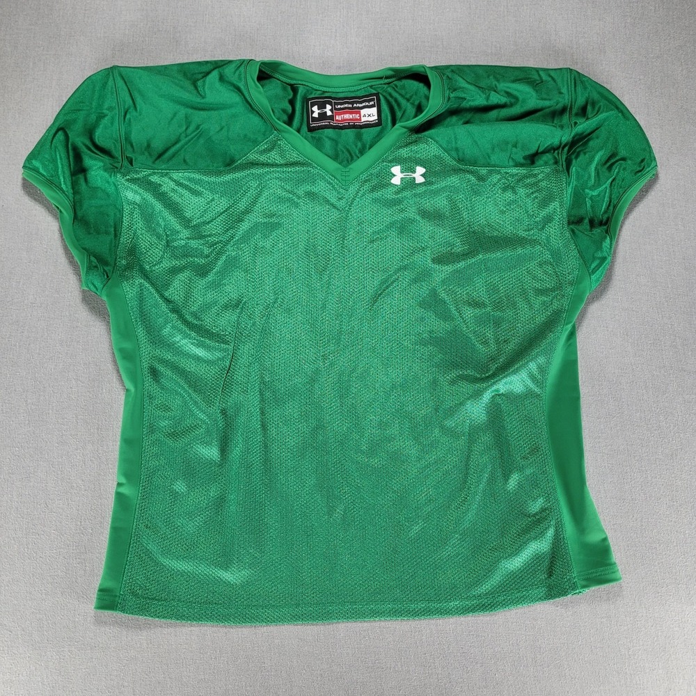 Under Armour Authentic Football Practice Jersey Mens 4XL Green Mesh V Neck